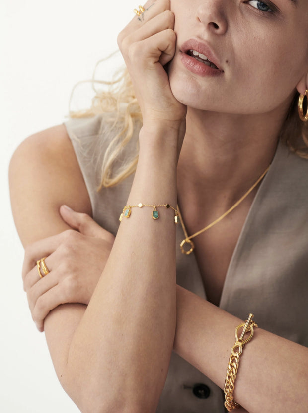 Lena Amazonite Bracelet - Gold / Amazonite